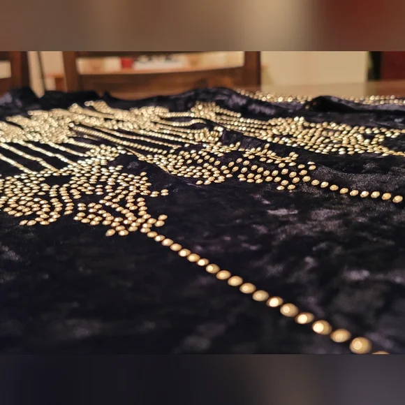 SONJA - By SONJA MORGAN - Vivi Stud Velvet Dress - Women's  Size  M - Picture 2 of 12